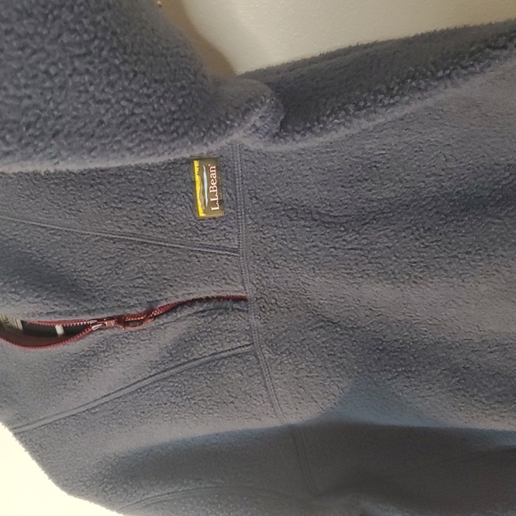 L.L Bean Katahdin Fleece Pullover 1/4 Zip Jacket Size Med Tall Gunmetal Grey Men - Picture 4 of 13